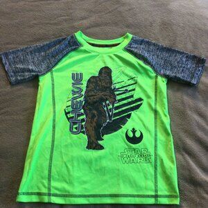 M VGUC Star Wars Green Chewie Athletic Tee